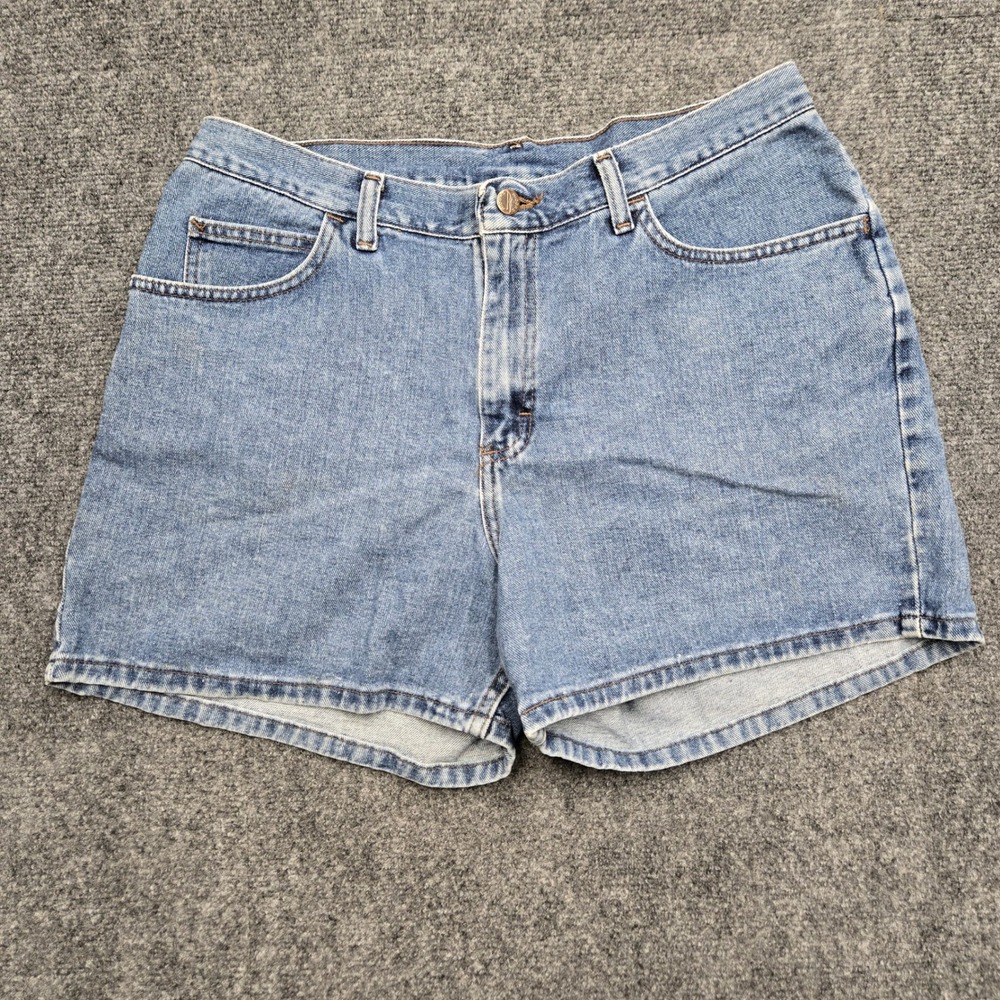 Riders by Lee Womens High Waisted Denim Shorts Medium Wash Blue Size 16M